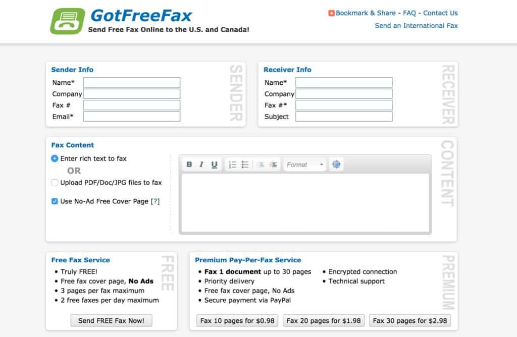 send fax for free from mac